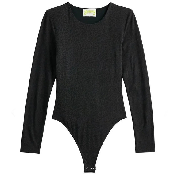 Yummy Leopard print black and grey bodysuit - Picture 4 of 12